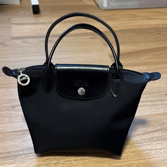Small longchamp le pliage heavy nylon bag - black - Picture 8 of 12